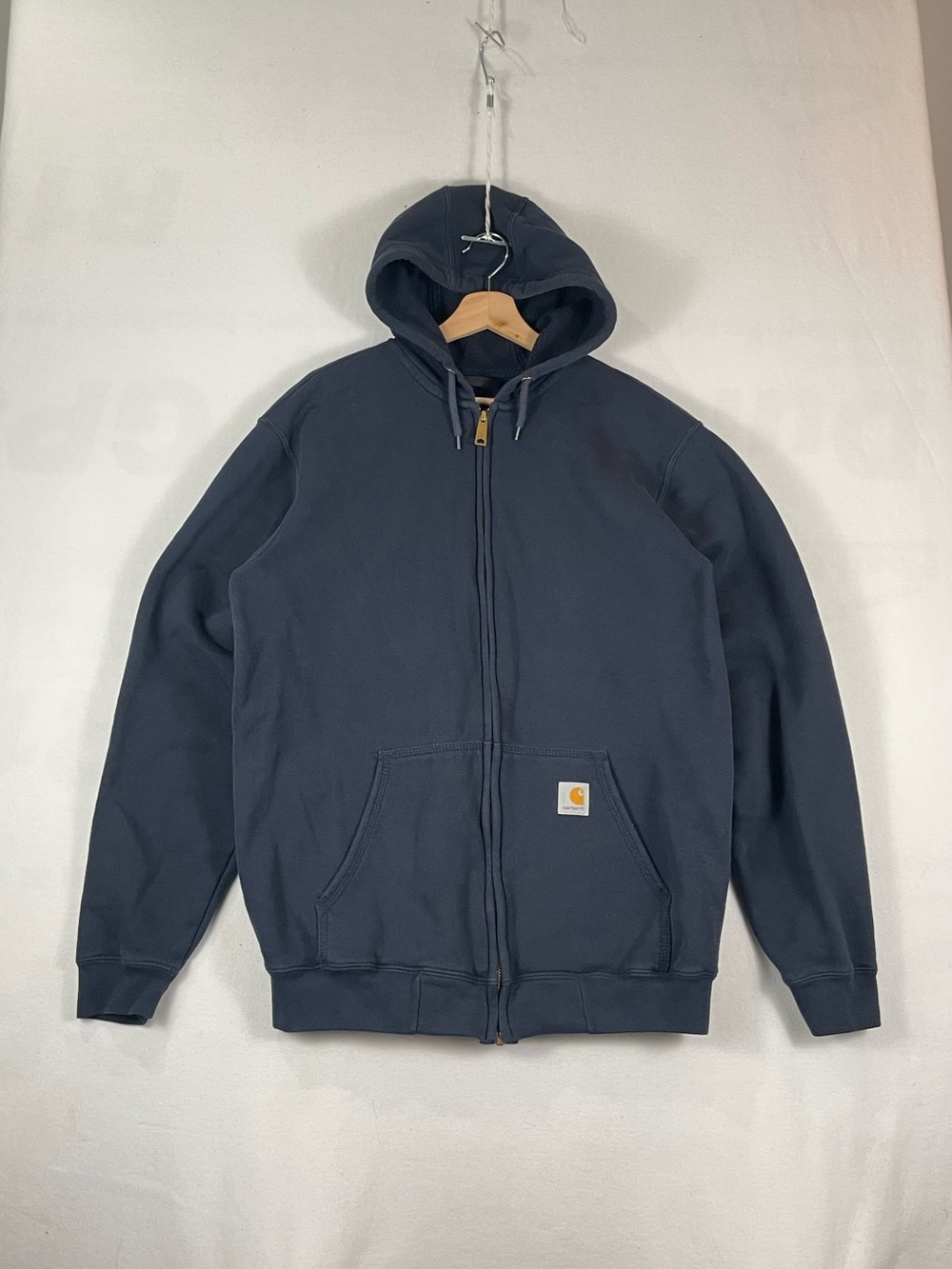 Carhartt Spring 2021 Navy Full Zip Loose Fit Hoodie Workwear Sz M